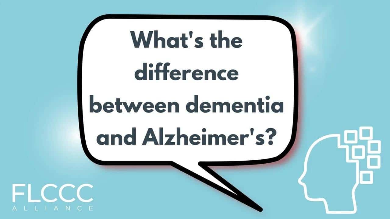 Thumbnail with text, "What's the difference between dementia and Alzheimer's?"