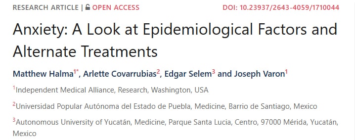 anxiety look at epidemiological factors and alternative treatments