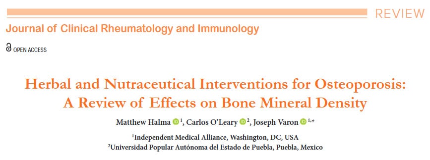 herbal and nutraceutical interventions for osteoporosis
