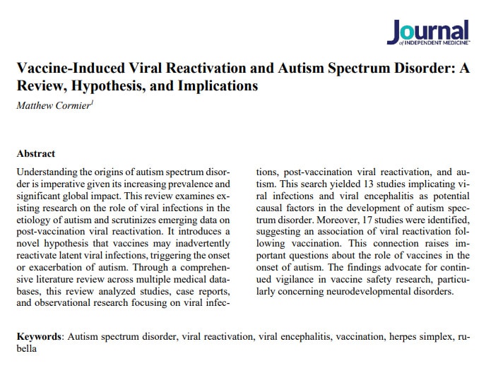 Cormier autism study, Jim