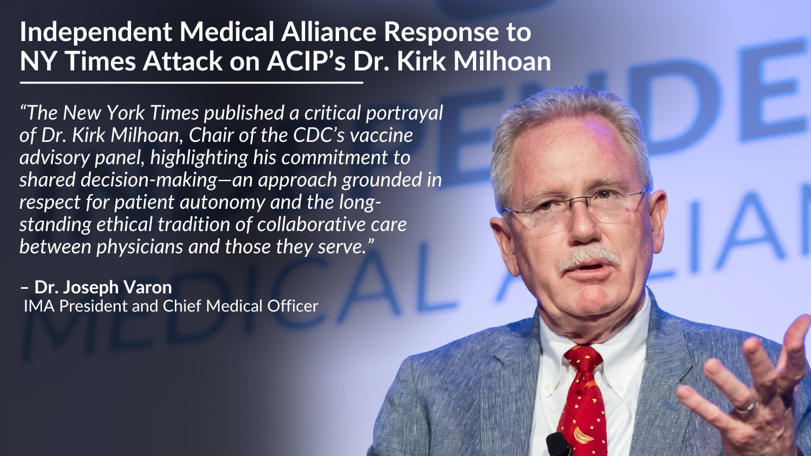 NYT attacks Dr. Kirk Milhoan