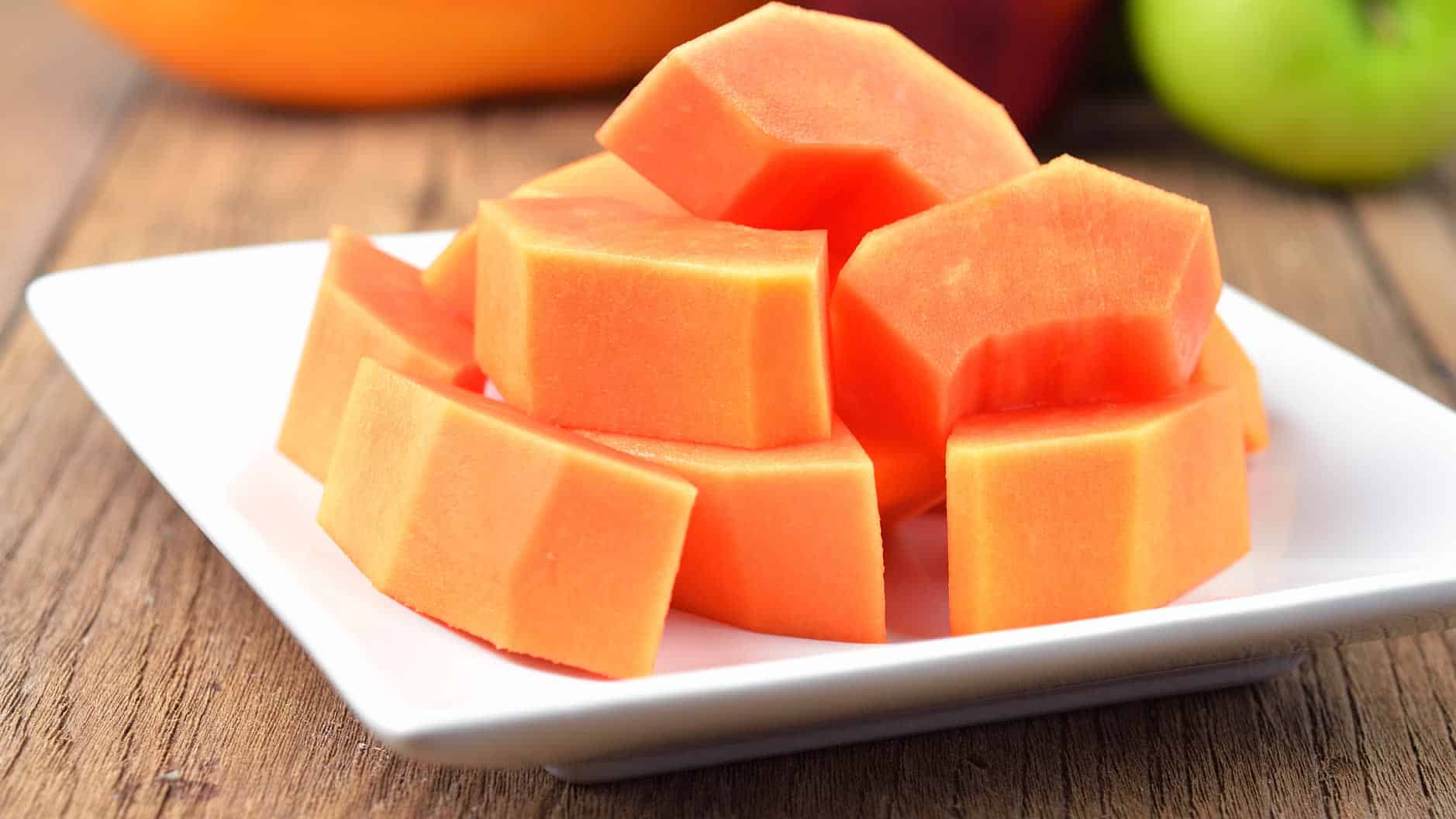 papaya Fresh papaya, a natural source of digestive enzymes