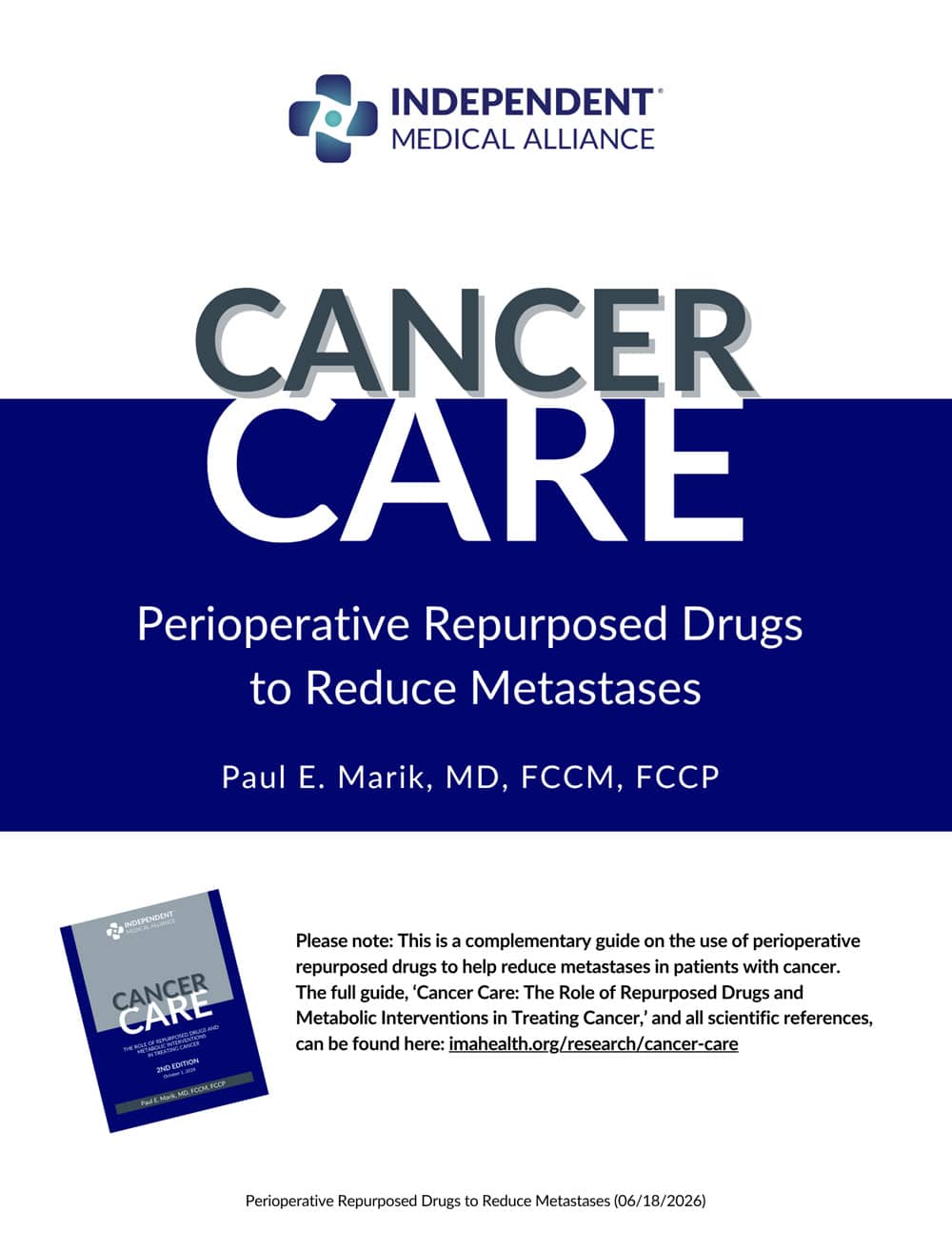 Perioperative Repurposed Drugs to Reduce Metastases guide cover