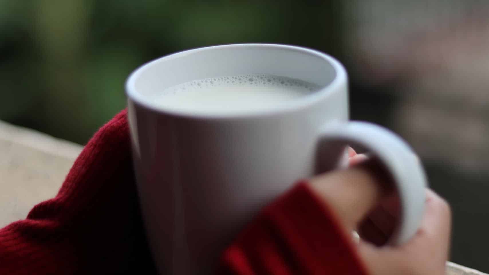A warm glass of milk