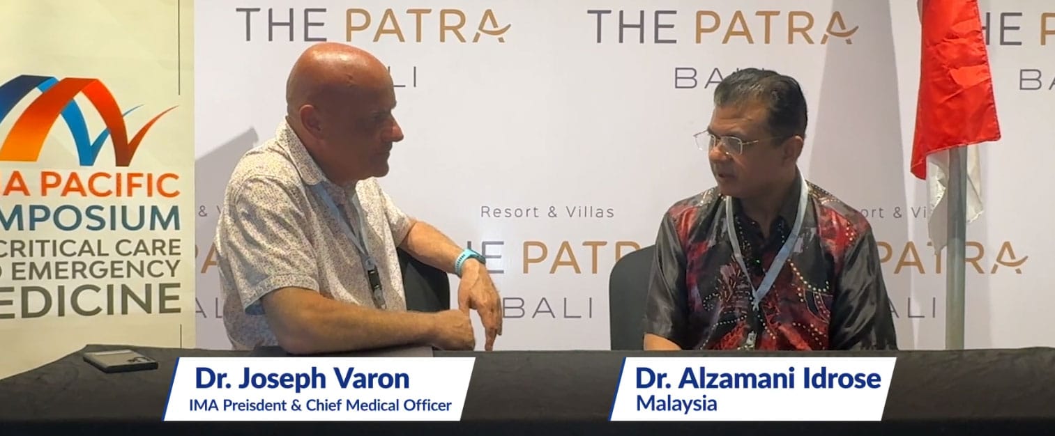 Dr. Joseph Varon interviews Dr. Alzamani Idrose at the Asia Pacific Symposium