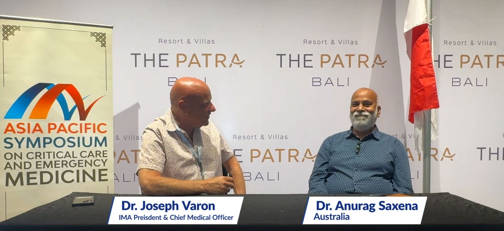Dr. Joseph Varon interviews Dr. Anurag Saxena at the Asia Pacific Symposium
