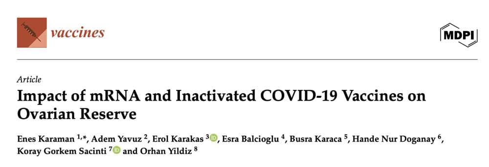 Karaman et al., Impact of mRNA and Inactivated COVID-19 Vaccines on Ovarian Reserve