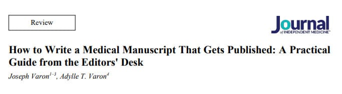 how to write a medical manuscript that gets published