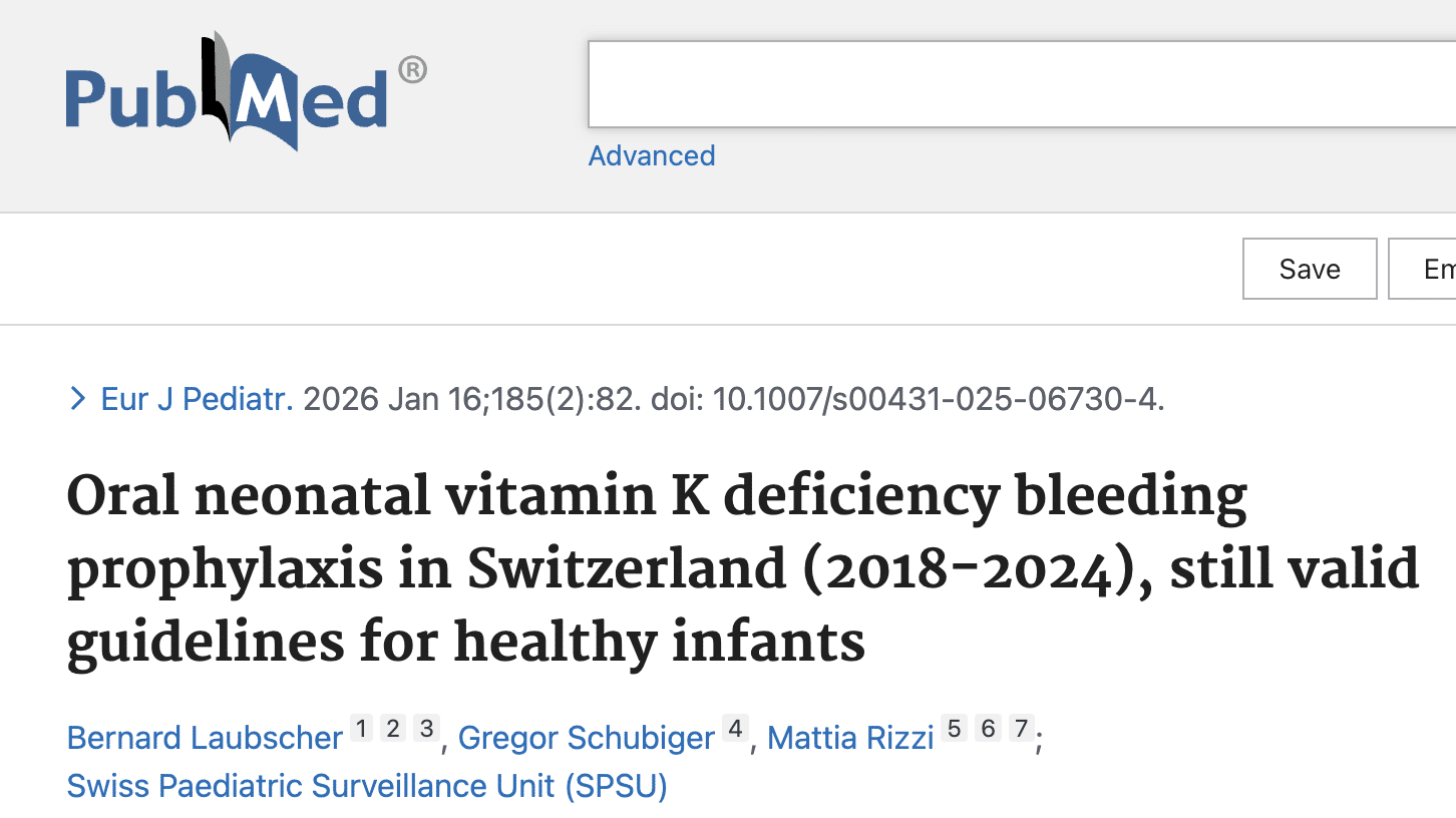 Oral neonatal vitamin K deficiency bleeding prophylaxis in Switzerland study
