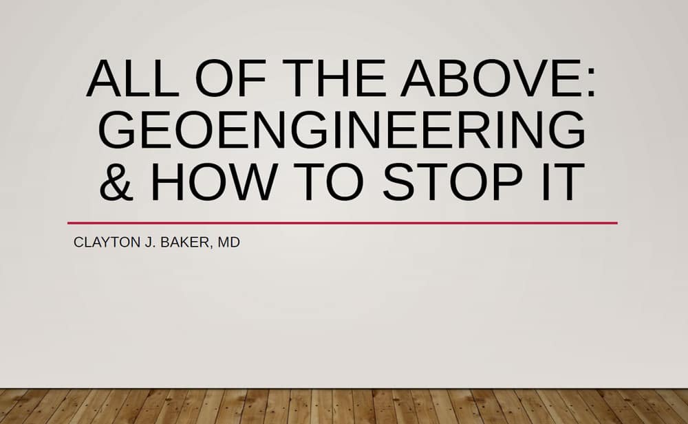 Geoengineering: The Science, the Debate, and Our Health Webinar Slides