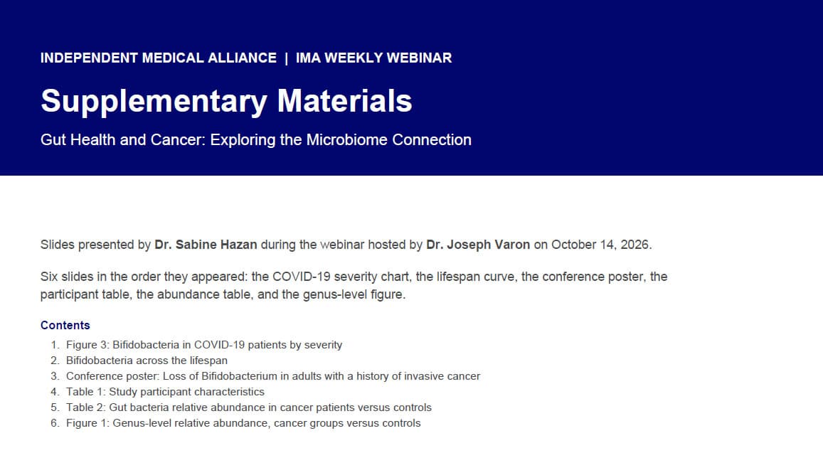 Gut Health and Cancer: Exploring the Microbiome Connection Webinar Slides